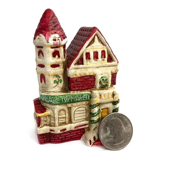 Vintage Christmas Village Ceramic Holiday Town Napkin Rings Two Sets of 4 rings - Picture 13 of 13